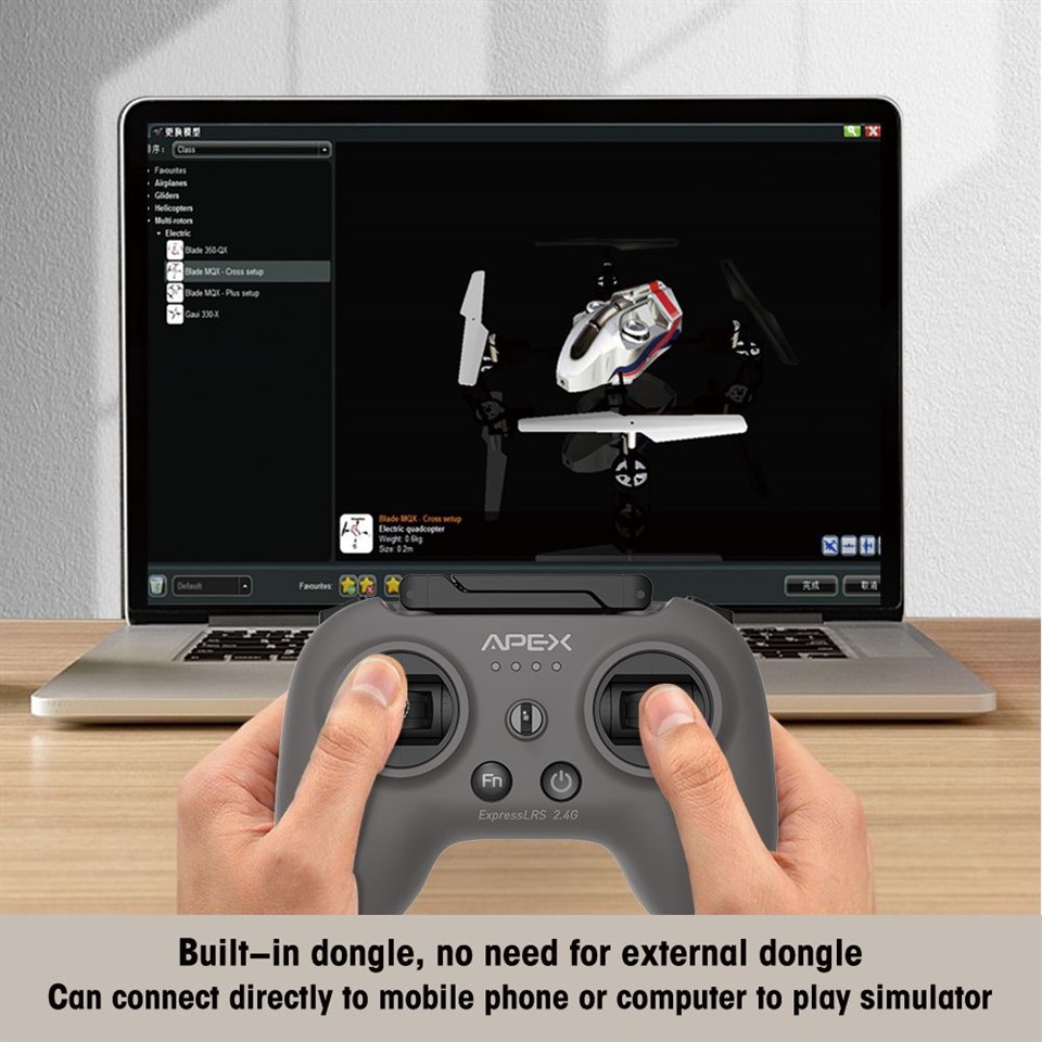 RC Radio Transmitter Elrs 2.4G Supports FPV Simulators