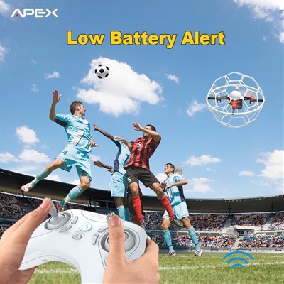 Geborstelde voetbaldrone voor wedstrijdtraining